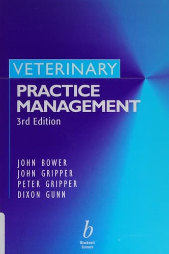 Tapa de Veterinary practice management