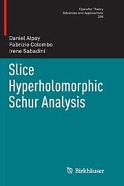 Tapa de Slice Hyperholomorphic Schur Analysis