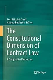 Tapa de The Constitutional Dimension of Contract Law