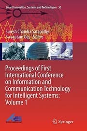 Tapa de Proceedings of First International Conference on Information and Communication Technology for Intelligent Systems