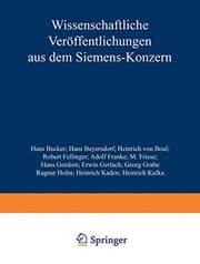 Tapa de Wissenschaftliche Veröffentlichungen aus dem Siemens-Konzern