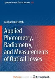 Tapa de Applied Photometry, Radiometry, and Measurements of Optical Losses