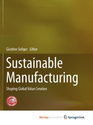 Tapa de Sustainable Manufacturing