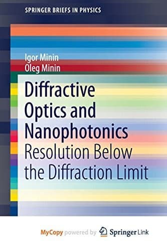 Tapa de Diffractive Optics and Nanophotonics