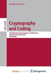 Tapa de Cryptography and Coding