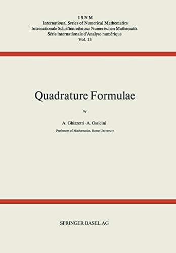 Tapa de Quadrature Formulae