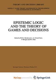 Tapa de Epistemic Logic and the Theory of Games and Decisions