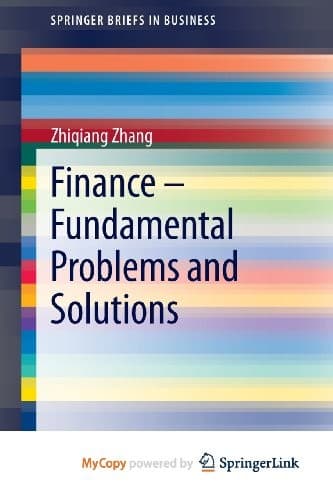 Tapa de Finance - Fundamental Problems and Solutions