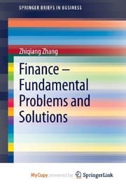 Tapa de Finance - Fundamental Problems and Solutions