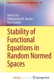 Tapa de Stability of Functional Equations in Random Normed Spaces
