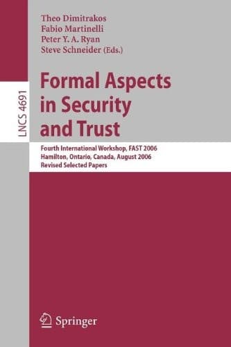 Tapa de Formal Aspects in Security and Trust