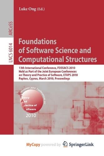 Tapa de Foundations of Software Science and Computational Structures