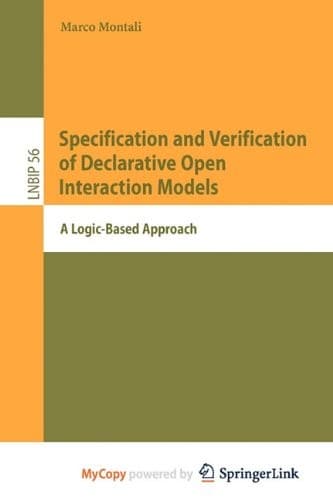 Tapa de Specification and Verification of Declarative Open Interaction Models