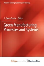 Tapa de Green Manufacturing Processes and Systems
