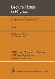 Tapa de PDEs and Continuum Models of Phase Transitions