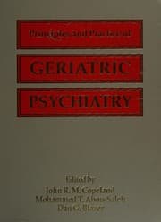 Tapa de Principles and practice of geriatric psychiatry