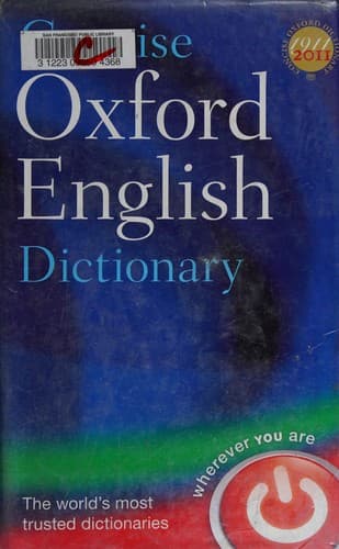 Tapa de Concise Oxford English dictionary