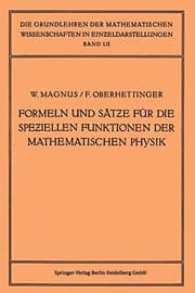 Tapa de Formeln und Sätze für die Speziellen Funktionen der Mathematischen Physik