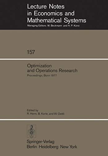Tapa de Optimization and Operations Research