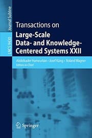 Tapa de Transactions on Large-Scale Data- and Knowledge-Centered Systems XXII