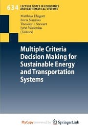Tapa de Multiple Criteria Decision Making for Sustainable Energy and Transportation Systems
