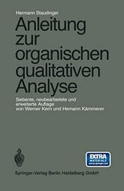 Tapa de Anleitung zur organischen qualitativen Analyse