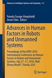 Tapa de Advances in Human Factors in Robots and Unmanned Systems