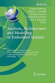 Tapa de Analysis, Architectures and Modelling of Embedded Systems