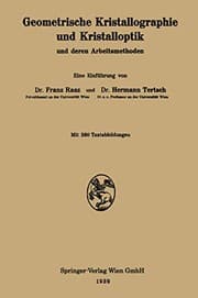 Tapa de Geometrische Kristallographie Und Kristalloptik Und Deren Arbeitsmethoden