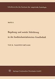 Tapa de Begabung und soziale Schichtung in der hochindustrialisierten Gesellschaft   ... des Instituts für empirische Soziologie )