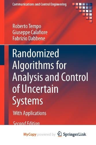 Tapa de Randomized Algorithms for Analysis and Control of Uncertain Systems