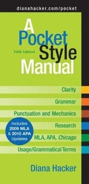 Tapa de A Pocket Style Manual 5e with 2009 MLA