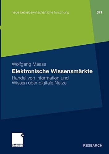 Tapa de Elektronische Wissensmärkte