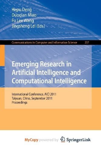 Tapa de Emerging Research in Artificial Intelligence and ComputationaI Intelligence