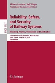 Tapa de Reliability, Safety, and Security of Railway Systems. Modelling, Analysis, Verification, and Certification