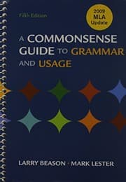 Tapa de Commonsense Guide to Grammar and Usage 5e with 2009 MLA Update & Exercise Central to Go
