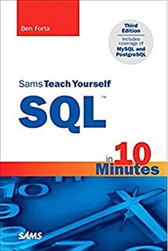 Tapa de SQL in 10 Minutes, Sams Teach Yourself