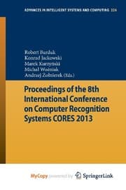 Tapa de Proceedings of the 8th International Conference on Computer Recognition Systems CORES 2013