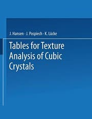Tapa de Tables for Texture Analysis of Cubic Crystals