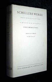 Tapa de Schillers Werke. Nationalausgabe : Band 35