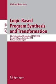 Tapa de Logic-Based Program Synthesis and Transformation