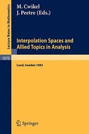 Tapa de Interpolation Spaces and Allied Topics in Analysis