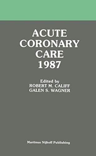 Tapa de Acute coronary care 1987