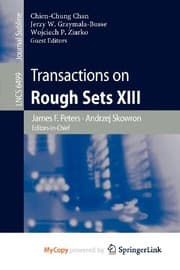 Tapa de Transactions on Rough Sets XIII