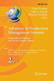 Tapa de Advances in Production Management Systems. Sustainable Production and Service Supply Chains