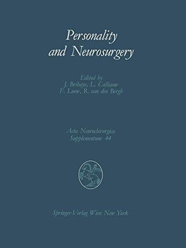Tapa de Personality and Neurosurgery