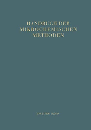 Tapa de Handbuch der Mikrochemischen Methoden