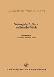 Tapa de Soziologische probleme medizinischer Berufe