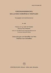 Tapa de Untersuchungen zum Schweißen von Titan