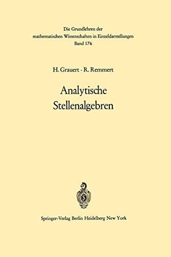 Tapa de Analytische Stellenalgebren